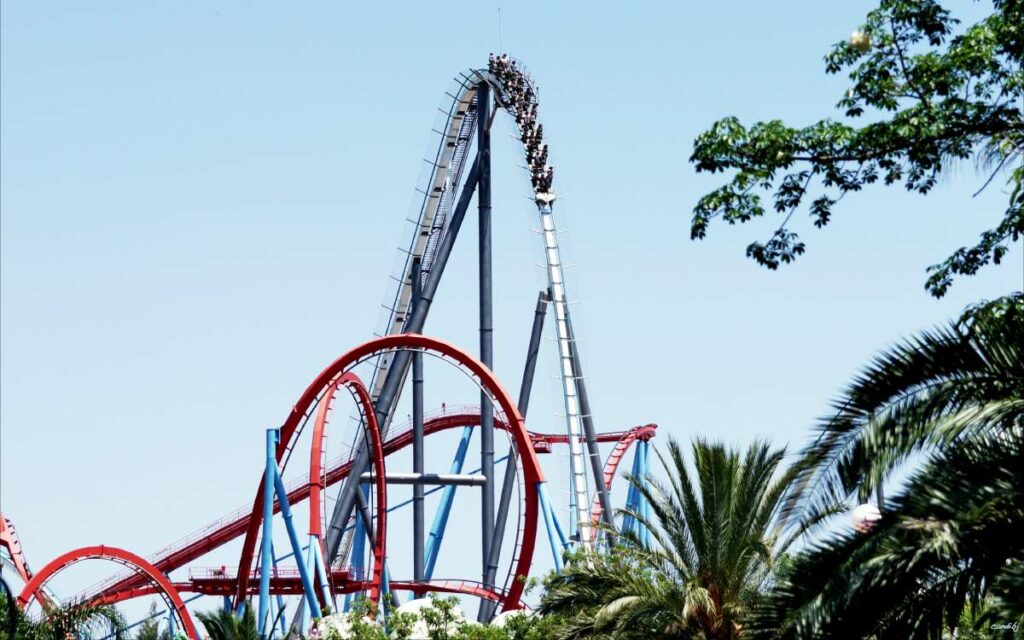 Dragon Khan and Shambhala in PortAventura World.
