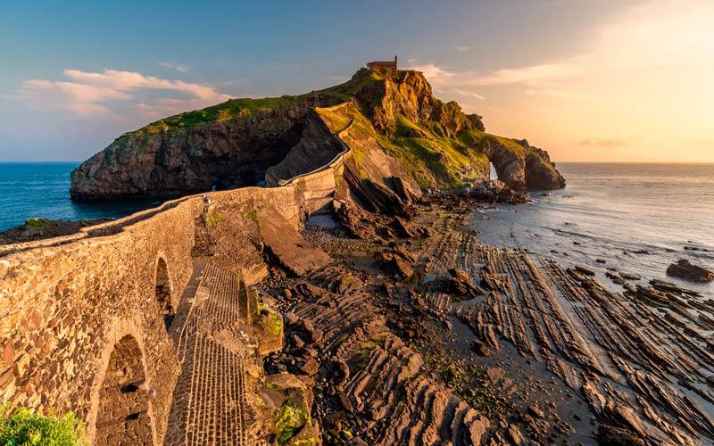 The stairs of San Juan de Gaztelugatxe on the Basque coast