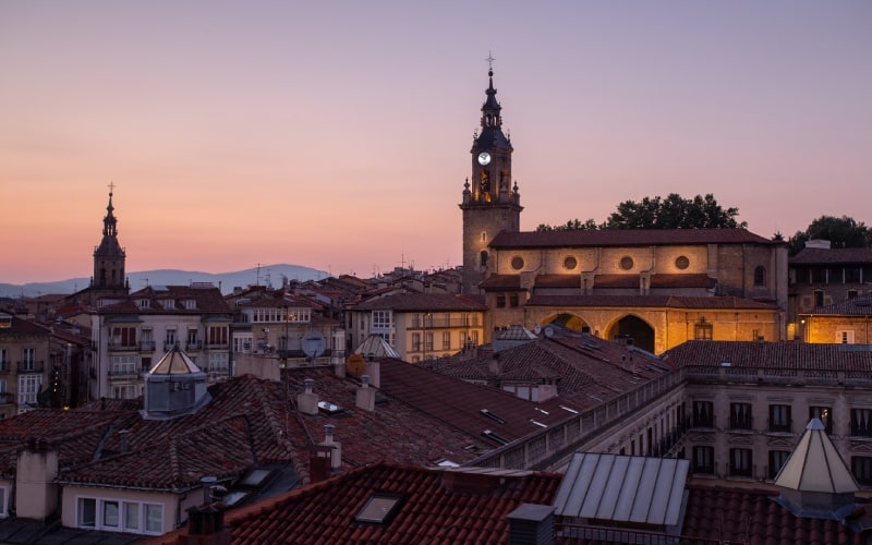 Vitoria at nightfall