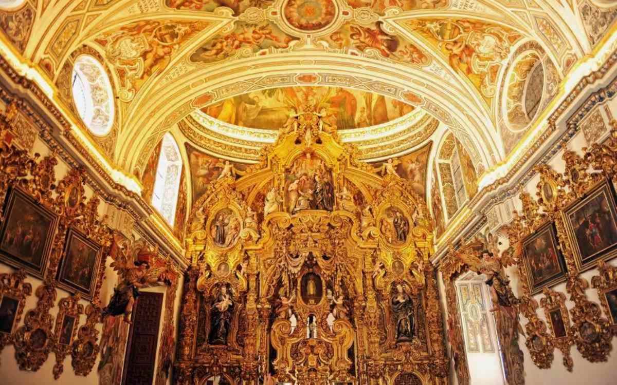 The interior of the Church of Saint Louis of France