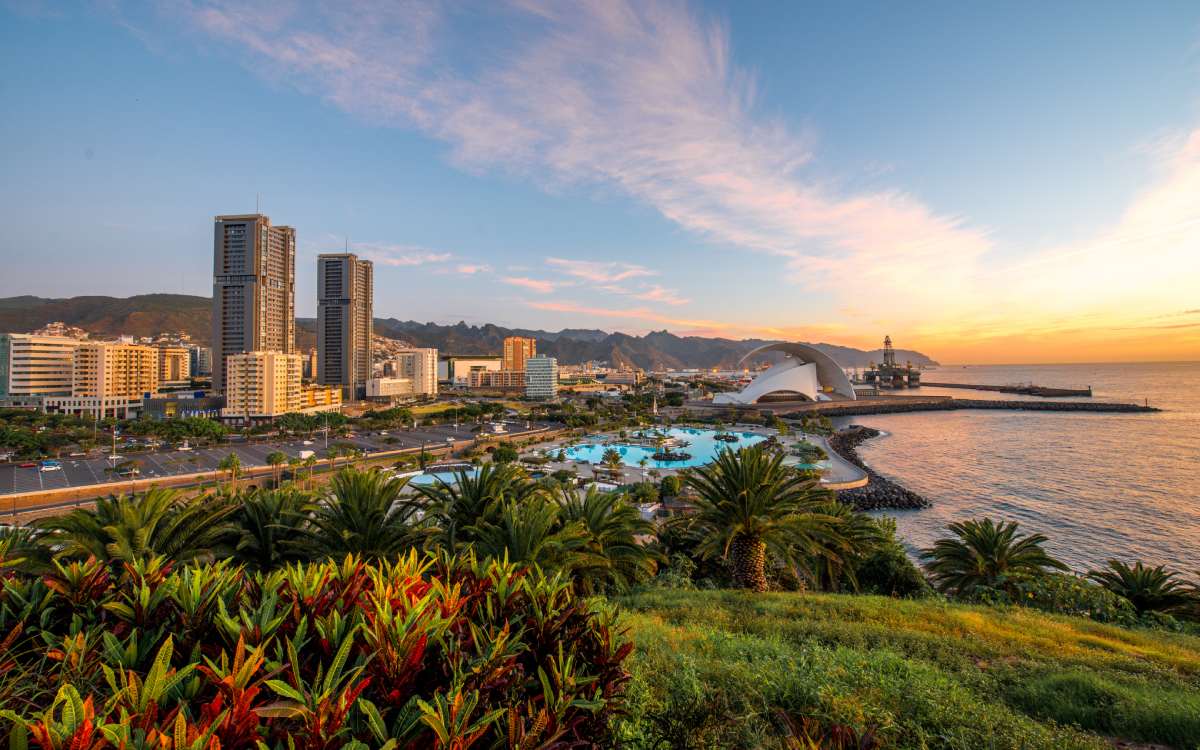 The Tenerife Auditorium and Santa Cruz Towers.