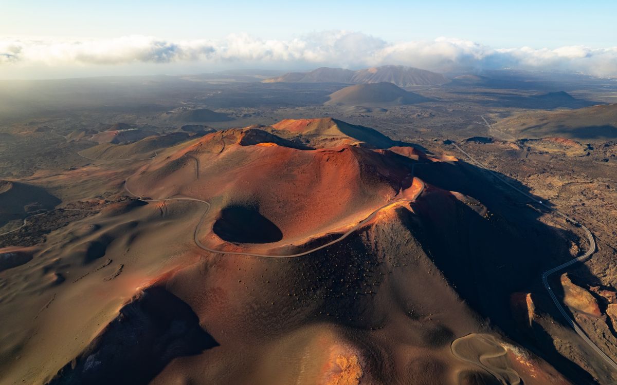 Volcanoes in Timanfaya National Park.