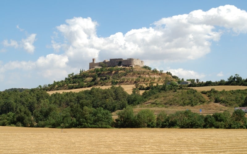 The beautiful medieval village inside a castle