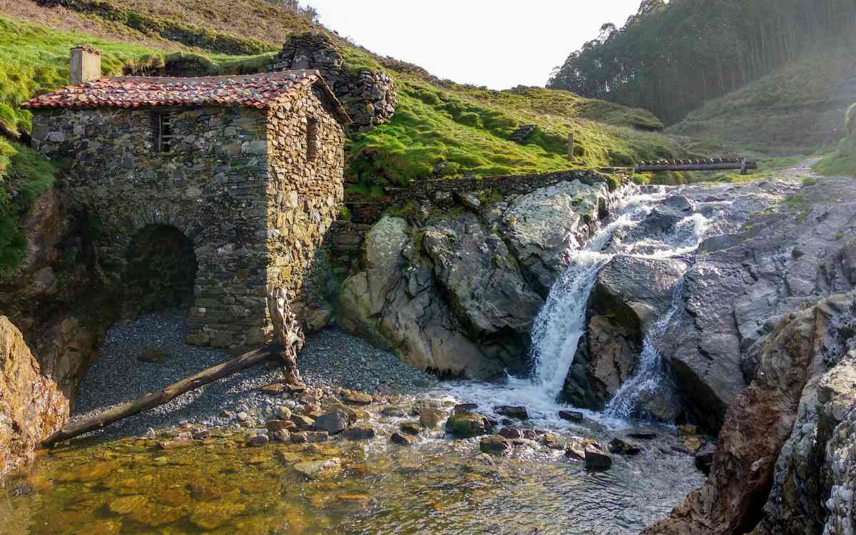 Old watermill on the beach.