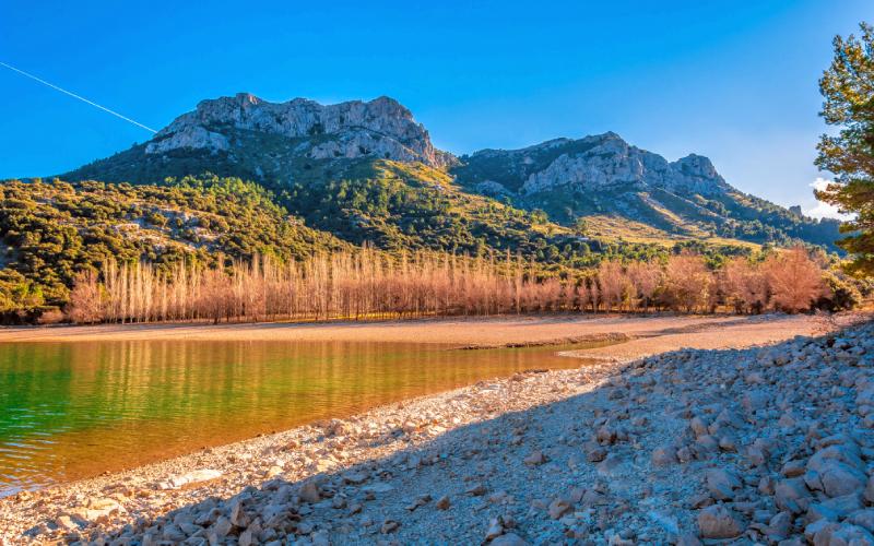 Mountains around Mallorca's Gorg Blau