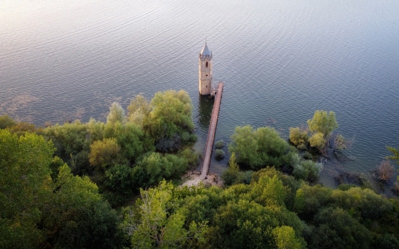 The fish cathedral, the tower rising out of the marsh