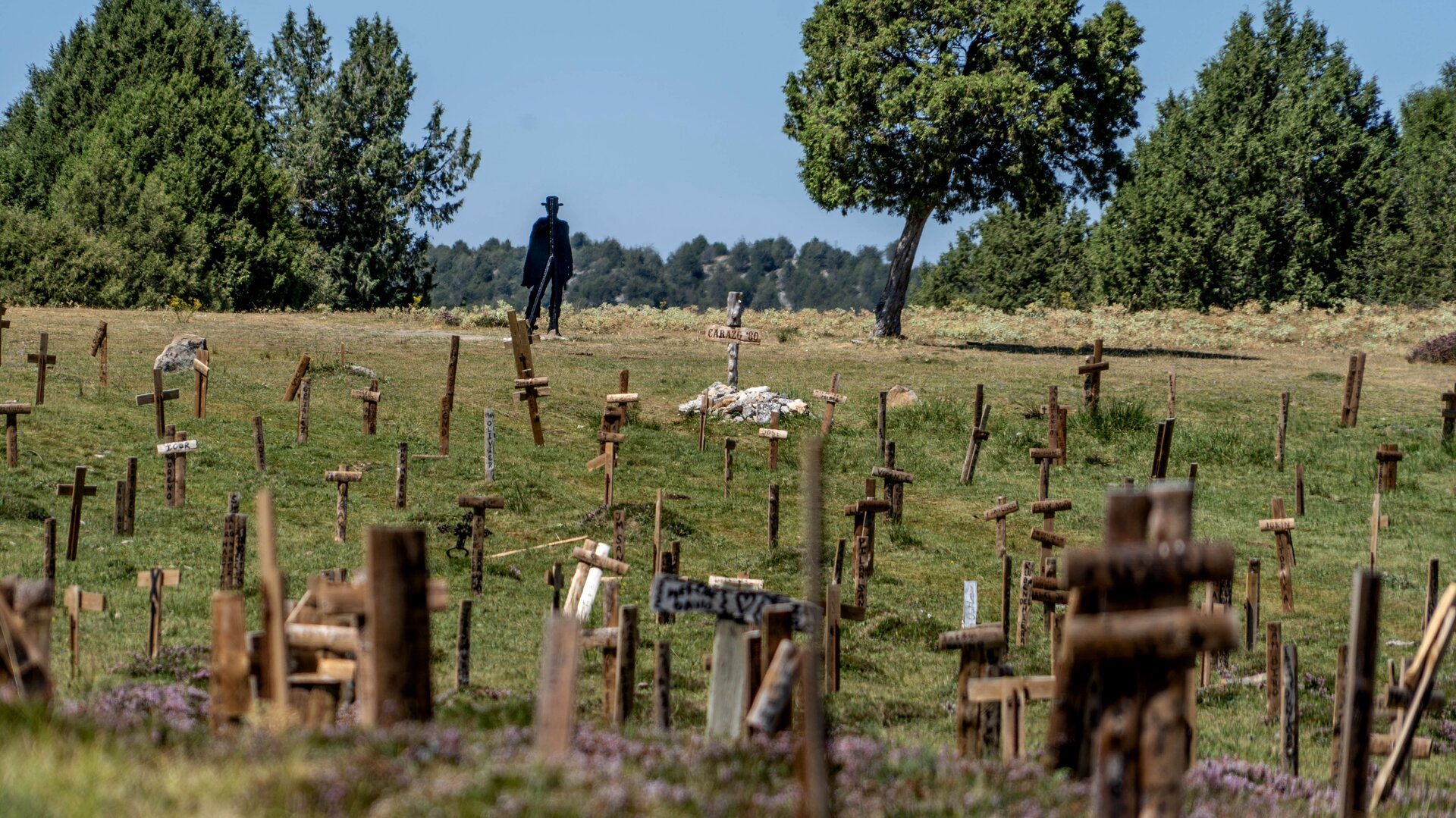 View of Sad Hill Cemetery.