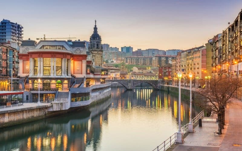 Bilbao at sunset