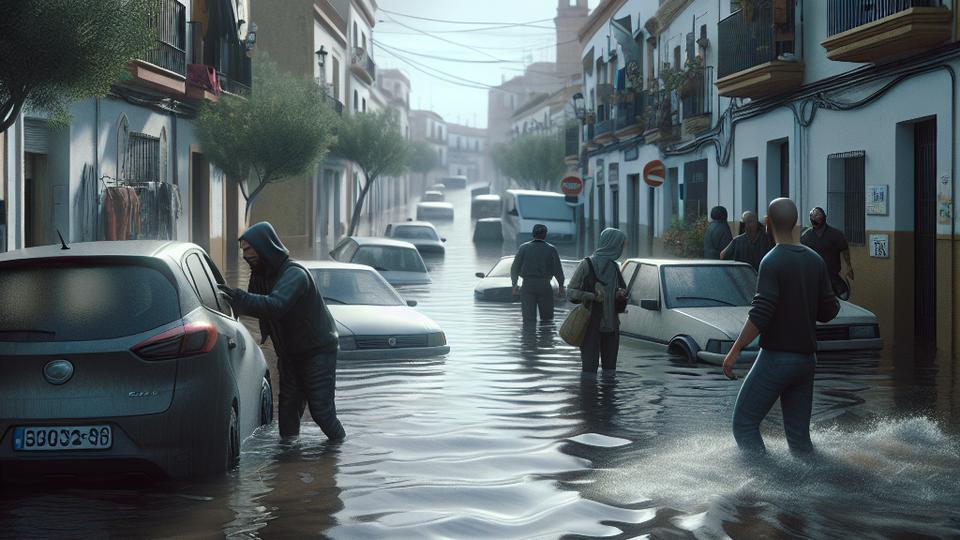 Буря «Леонардо» обесточила Андалусию и парализовала транспорт