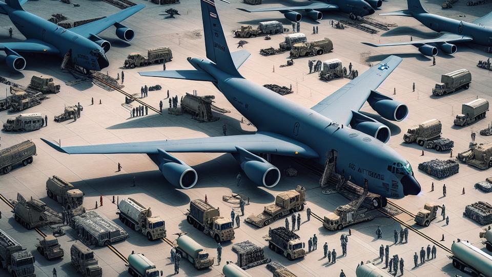 Иллюстрация к статье: Рейсы KC-135 во Францию и маршрут через Испанию