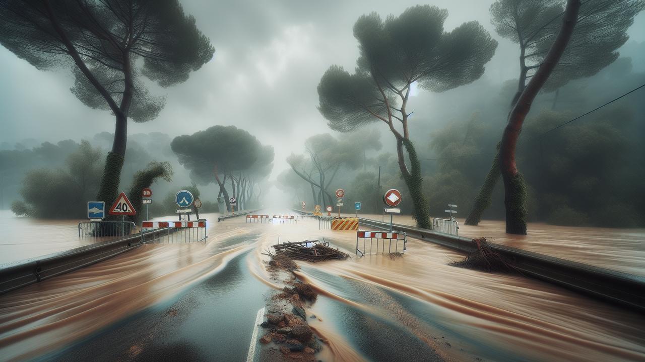 Шторм в Каталонии: пожарные ищут мужчину, унесенного риерой