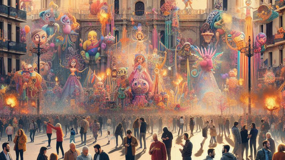 Иллюстрация к статье: Фейерверки и Выставка Нинот в Валенсии