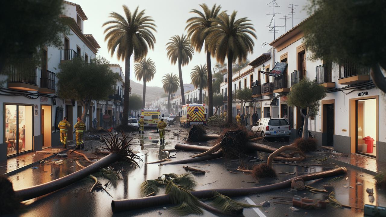 Шторм Иосиф в Малаге: гибель женщины и сотни инцидентов