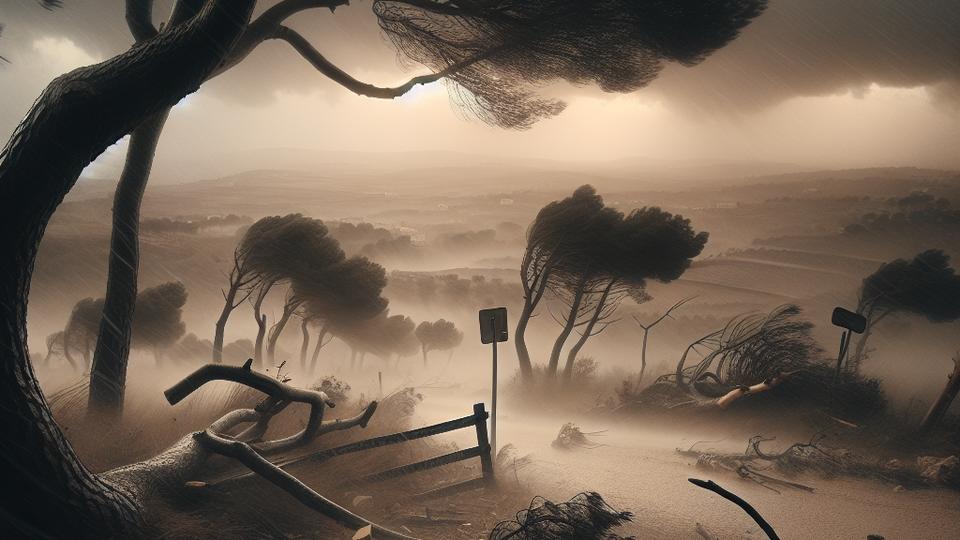 Иллюстрация к статье: Оранжевые и желтые уровни из-за ветра и снегопадов