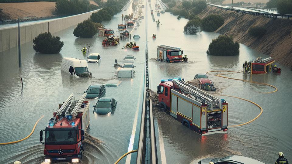 Разрыв водопровода в Барахасе остановил метро и перекрыл M-14