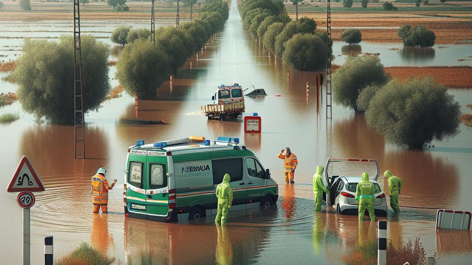 Иллюстрация к статье: Реки и предупреждения в Севилье, Мадриде и Галисии