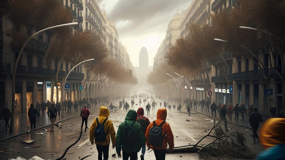 Шторм Нилс привел к ЧП в Барселоне: шесть раненых и 91 рейс отменен