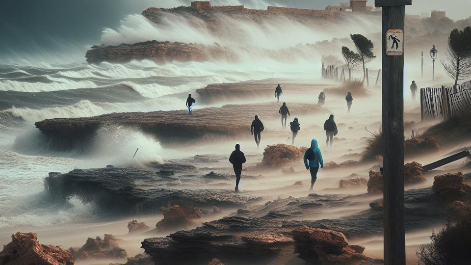 Иллюстрация к статье: Оранжевые и жёлтые уровни в Аликанте и Валенсии