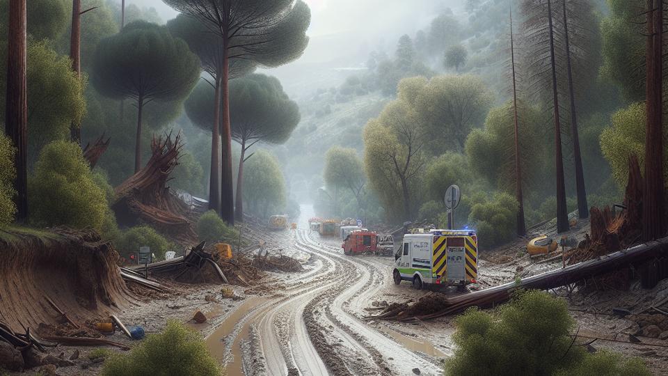 Военные спасатели вошли в Серранию де Ронда после удара бури «Леонардо»