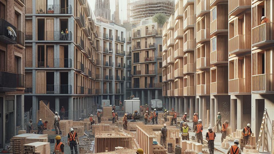 В Побле-Сек начали строить общественное жильё WikiHousing из древесных модулей