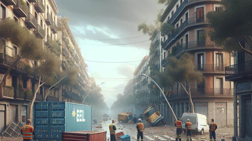 Барселона возвращается к работе после шторма Нилс 12 февраля