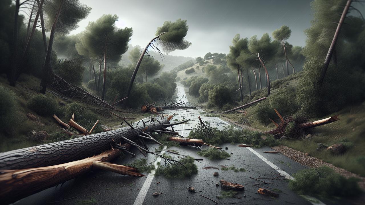 Шторм Кристин парализовал транспорт и изолировал деревни в Малаге