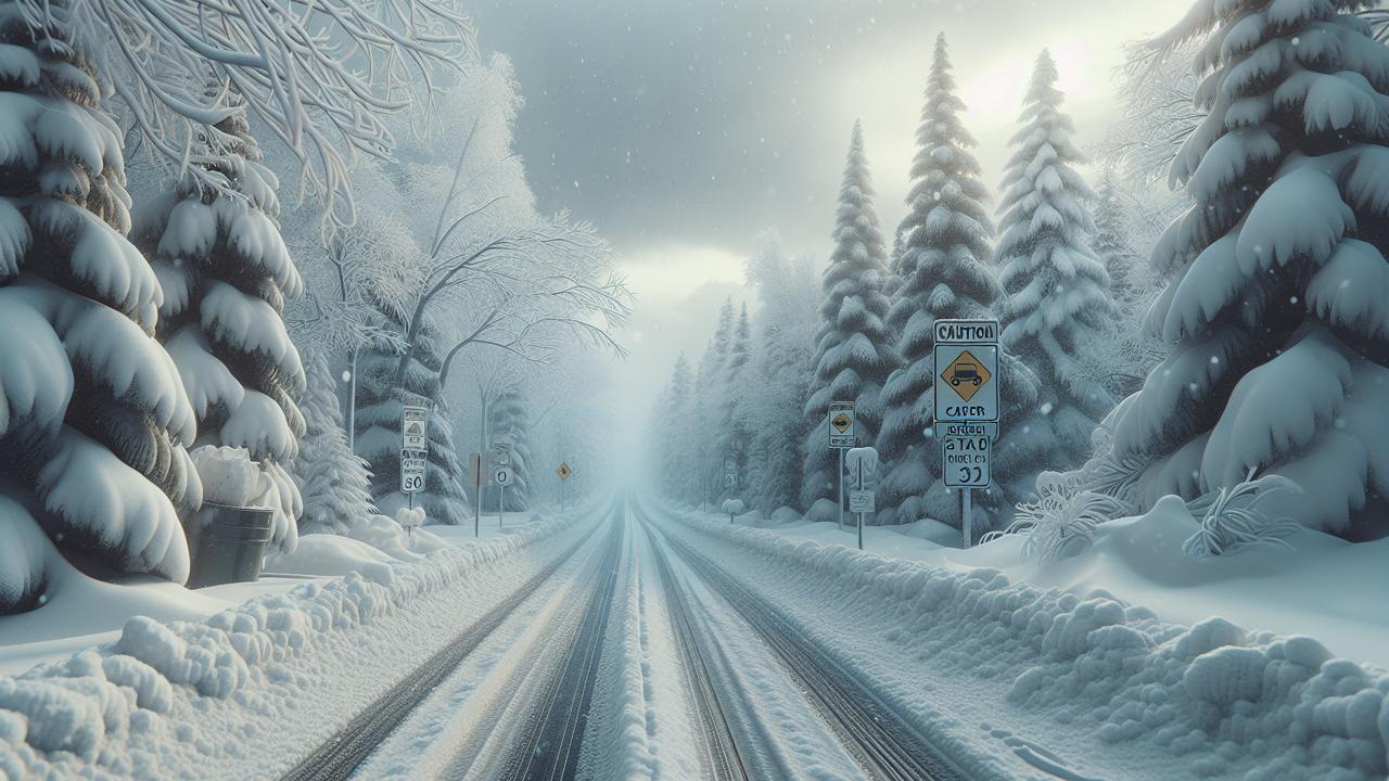 Иллюстрация к статье: Дороги под снегом и водой