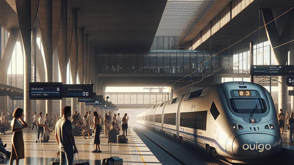 Иллюстрация к статье: Ouigo обслуживает 15 направлений между городами Испании